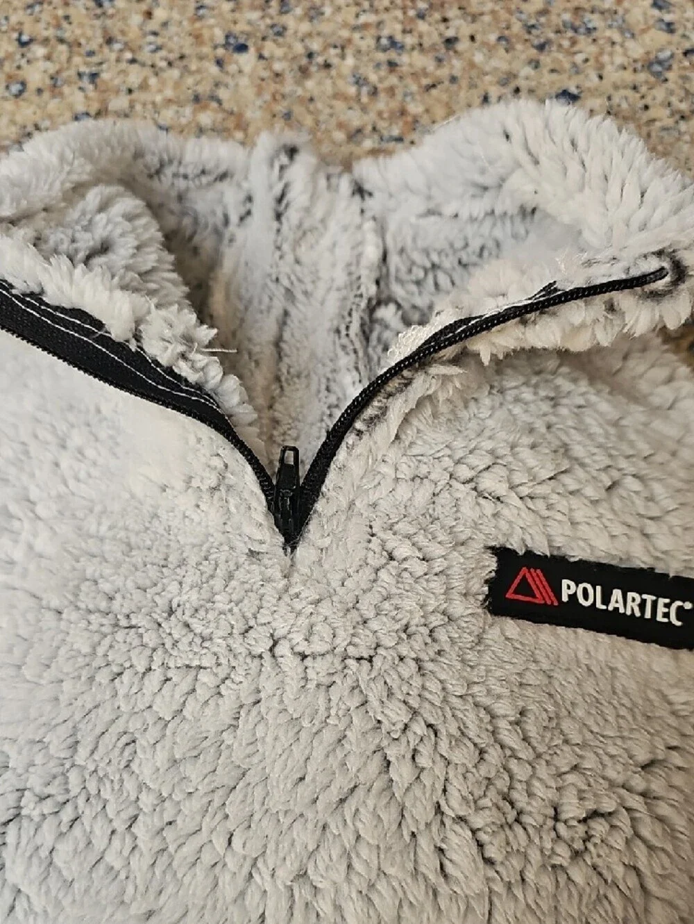 Polartec Dog Faux Shearling Pet Hoodie - Light Gray Size XS Sized Big